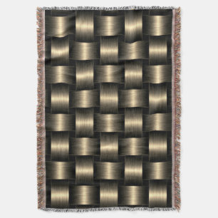 Zwart en Goud Gooi Deken Gouden rooster