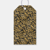 Zwart En Goud Goth Patroon Cadeaulabel (Achterkant)
