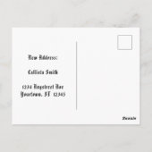 Zwart en goud Gotisch damast adreswijziging Briefkaart (Achterkant)