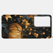 ZWART EN GOUD GOTISCHE HALLOWEEN POMPOENEN SAMSUNG GALAXY HOESJE (Achterkant horizontaal)