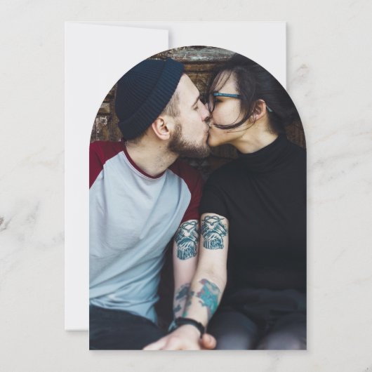 Zwart en Goud Gotische Rozen Bloemen Foto Bruiloft Kaart (Achterkant)