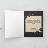 Zwart en Goud Graduation Cap Wenskaart Kaart (Binnen)