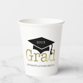 Zwart en Goud Graduation Party Paper Cup Papieren Bekers
