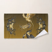 Zwart en Goud Grafische Kunst, Etherische Unison Bad Handdoek (Handdoek)