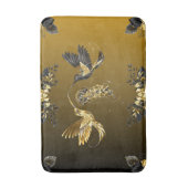 Zwart en Goud Grafische Kunst, Etherische Unison Badmat (Voorkant Verticaal)