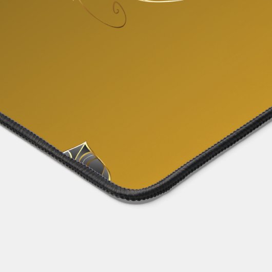 Zwart en Goud Grafische Kunst, Etherische Unison Bureaumat (Hoek)