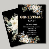 zwart en goud groen kerstfeest kaart