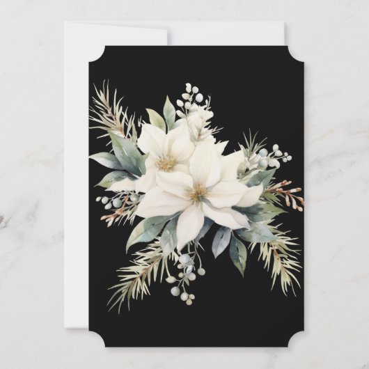 zwart en goud groen kerstfeest kaart (Achterkant)