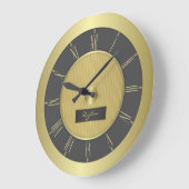 Zwart en goud grote klok (Hoek)