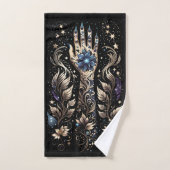 Zwart en Goud Hand Tattoo Bad Handdoek (Handdoek)