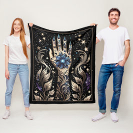Zwart en Goud Hand Tattoo Fleece Deken
