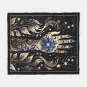 Zwart en Goud Hand Tattoo Fleece Deken (Voorkant (Horizontaal))