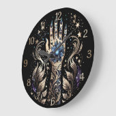 Zwart en Goud Hand Tattoo Grote Klok (Hoek)