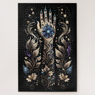 Zwart en Goud Hand Tattoo Legpuzzel