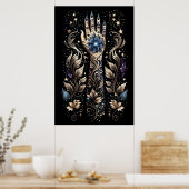 Zwart en Goud Hand Tattoo Poster (Keuken)
