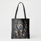 Zwart en Goud Hand Tattoo Tote Bag (Voorkant)