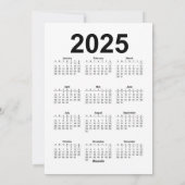 Zwart en goud Happy New Year Calendar Feestdagenkaart (Achterkant)