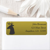 Zwart en Goud Herten Jacht Adres Label (Insitu)