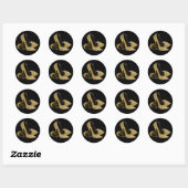 Zwart en Goud Hoge Hiel Schoen Stickers (Vel)