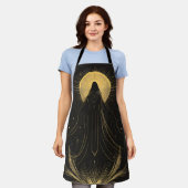 Zwart en goud Hogepriesteres Mystiek Schort (Gedragen)