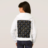 Zwart en Goud Hoodie met aangepaste naam (Achterkant volledig)