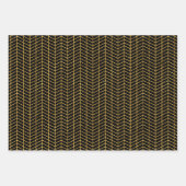 Zwart en goud inpakpapier vel (Voorkant)