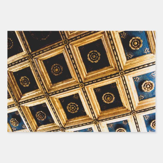 Zwart en goud inpakpapier vel (Voorkant)