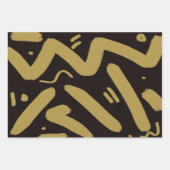 Zwart en goud inpakpapier vellen (Voorkant)