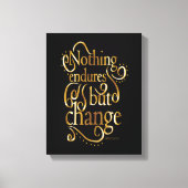 Zwart en Goud Inspirerend Quote Canvas Afdruk (Voorkant)