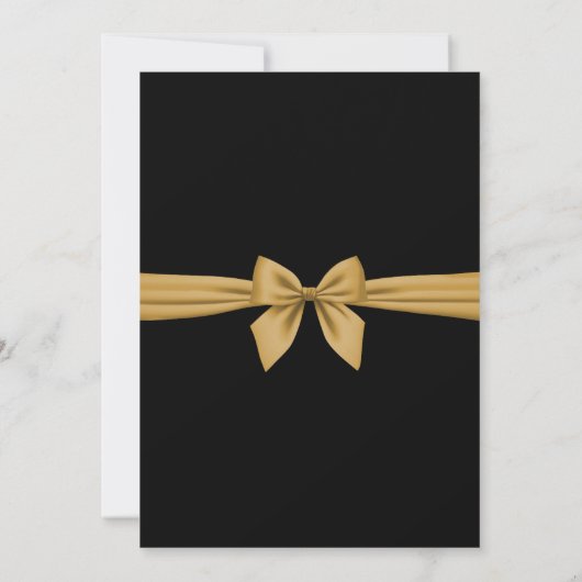 Zwart en goud islamitische bruiloft kaart (Achterkant)