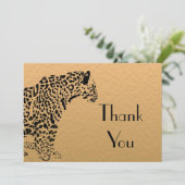 Zwart en Goud Jaguar Bedankt (Staand voorkant)