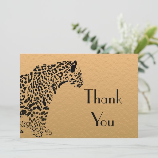 Zwart en Goud Jaguar Bedankt (Staand voorkant)