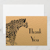 Zwart en Goud Jaguar Bedankt (Voorkant / Achterkant)