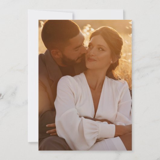 Zwart en goud jaren 1920 Art Deco Fotobruiloft Kaart (Achterkant)