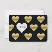 Zwart en goud, je wordt mijn bruidsmeisje MOH Kaar Kaart (Voorkant)