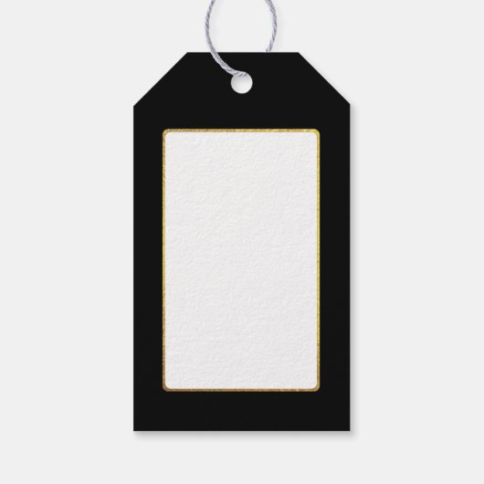 Zwart en goud Jingle helemaal Cadeaulabel (Achterkant)