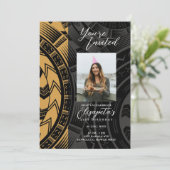 Zwart en goud kaart (Staand voorkant)
