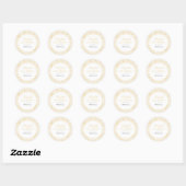 Zwart en Goud Kant Elegant Script Bruiloft Ronde Sticker (Vel)