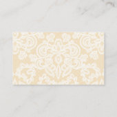 Zwart en Goud Kant Elegant Script Bruiloft Website Informatiekaartje (Achterkant)