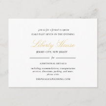 Zwart en Goud Kant Elegant Script Receptie