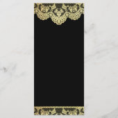 Zwart en Goud Kant Slim Diner Menu (Achterkant)
