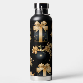ZWART EN GOUD KERSTFEEST KERSTVERSIERINGEN WATERFLES