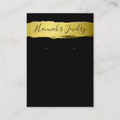 Zwart en goud Ketting- en oorscherm Visitekaartje (Voorkant)