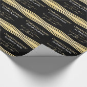 Zwart en goud, klasse van 2016, speciaal aangepast cadeaupapier (Hoek)