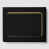 Zwart en Goud Klassieke Art Deco Bruiloft Gastenboek (Achterkant)