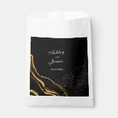 Zwart en goud klassieke bruiloft bedankzakje (Voorkant)