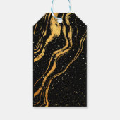 Zwart en goud klassieke bruiloft cadeaulabel (Achterkant)