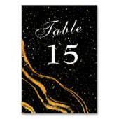 Zwart en goud klassieke bruiloft kaart (Voorkant)