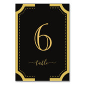 Zwart en goud Klassieke Elegant Koper Weddenschap  Kaart (Voorkant)