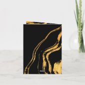 Zwart en goud klassieke huwelijksuitnodiging (Achterkant)